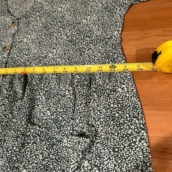 Princess Polly Babydoll dress Dark Green Mini Floral Dress with Pockets size 6 - Picture 9 of 9